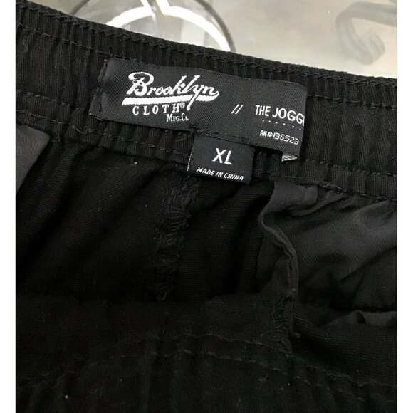 BROOKLYN CLOTH THE JOGGER MENS BLACK ELASTIC WAIST TAPPER LEG SIZE X- LARGE - Picture 3 of 7